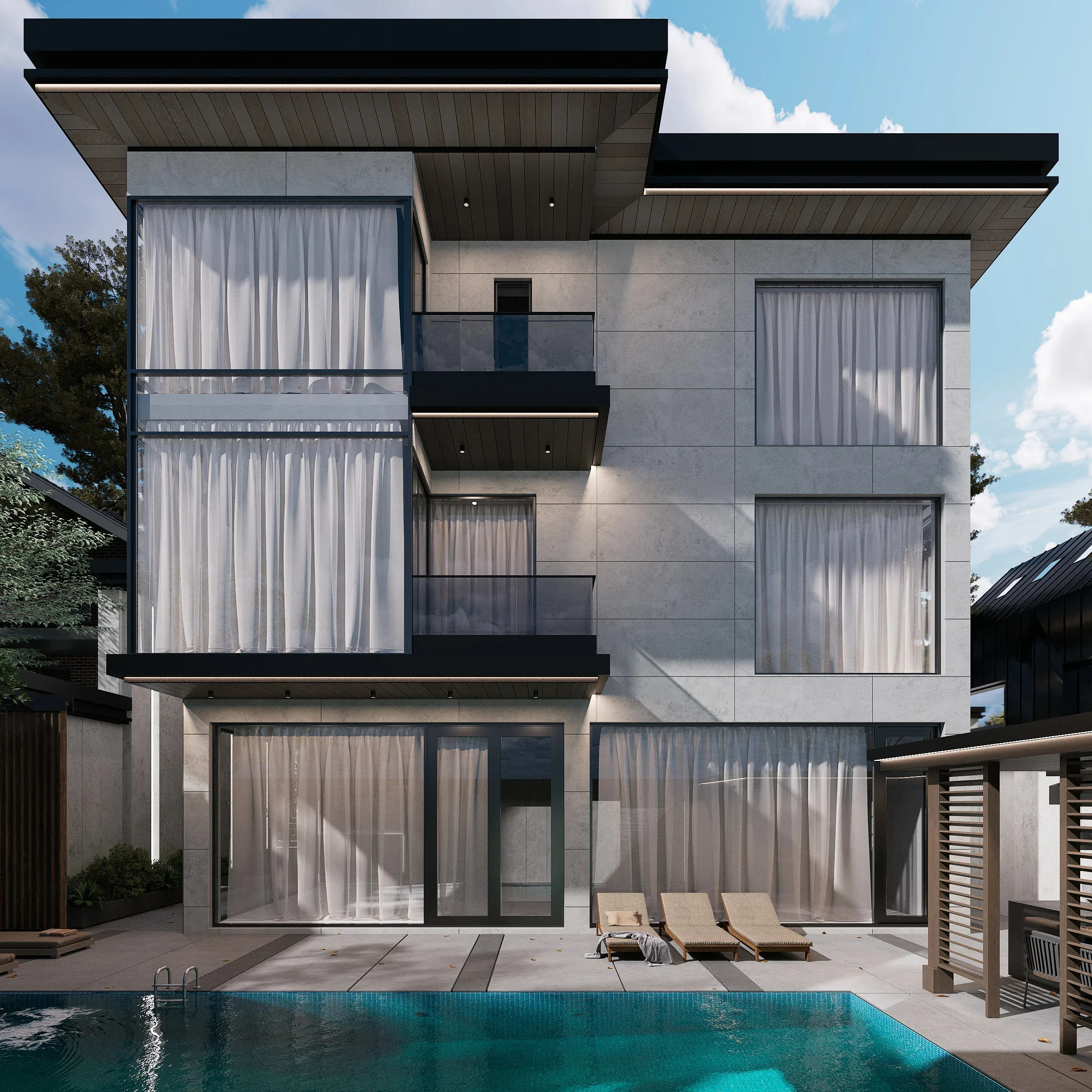 Дом на Белой речке - хай-тек - Перейти к услуге