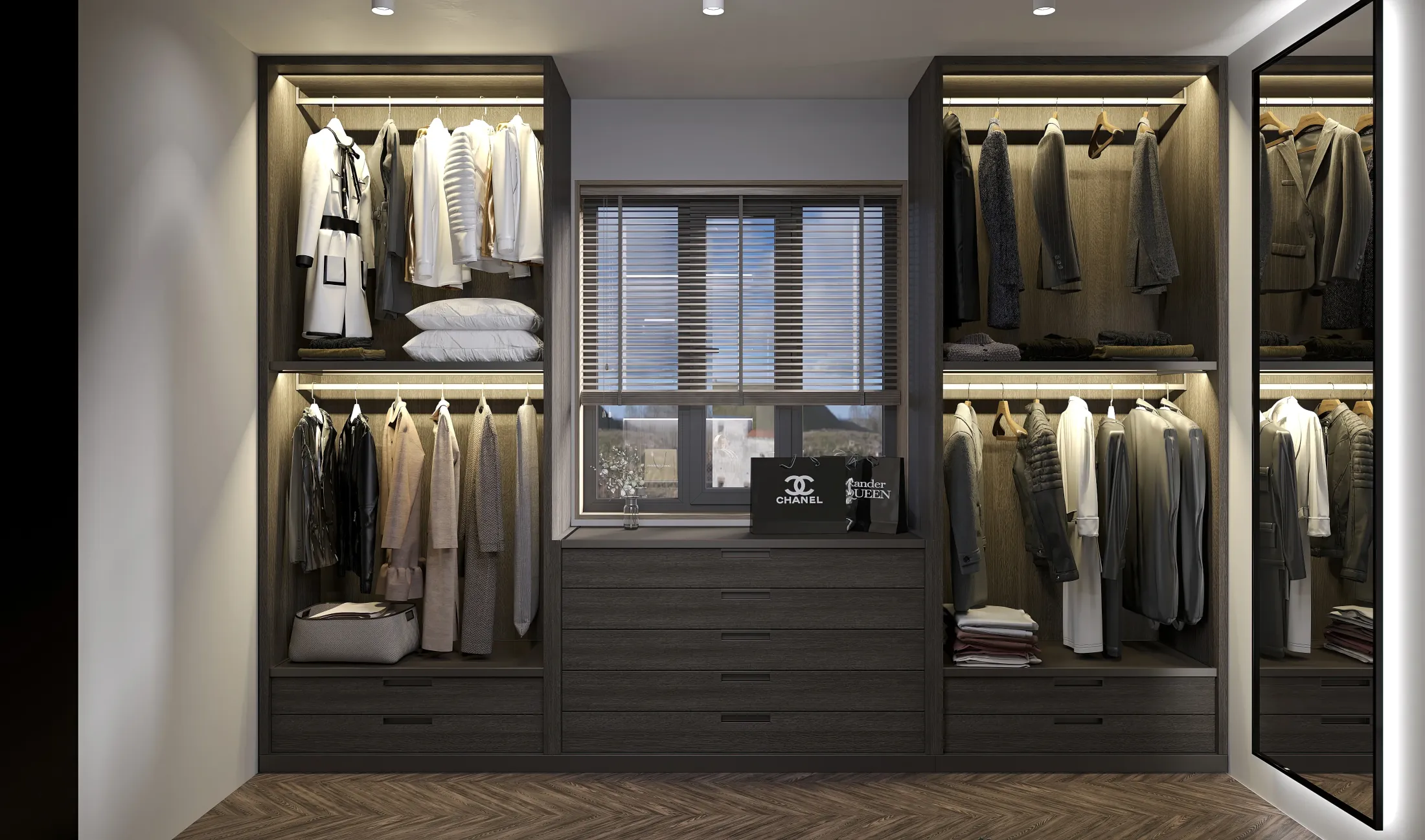 Дом в Тереке - неоклассика - 2 этаж / гардероб 3